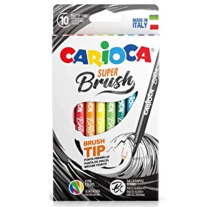 Süper Brush Fırça Uçlu Keçeli Kalem 10 Renk