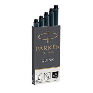 Parker Quink Dolma Kalem Kartuşu Siyah 5li Kutu