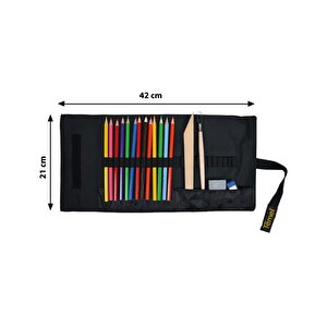 Temel Rulo 24lü Kalemlik Ve Kalem Çantası
