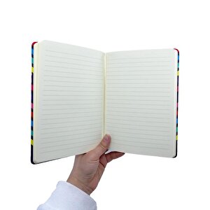 Victorias Sert Kapaklı Çizgili Bloknot No:14