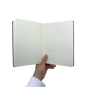 Victorias Sert Kapaklı Noktalı Bloknot Çiçekli Sarı No:4