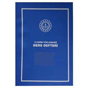Ders Defteri 10 Dersli Yoklamasız Lise Mavi Plastik Kapak