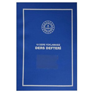 Ders Defteri 10 Dersli Yoklamasız Lise Mavi Plastik Kapak
