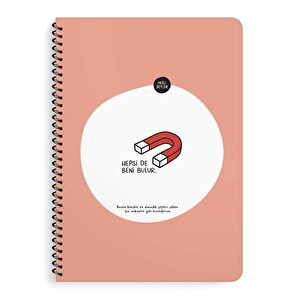 Hisli Şeyler A4 Spiralli Çizgili Defter - Hepsi De Beni Bulur
