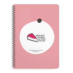 Hisli Şeyler A4 Spiralli Kareli Defter - Neyim Ben? Dünyanın En Tatlısı Filan Mı?