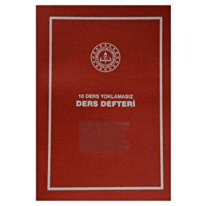 Ders Defteri 10 Dersli Yoklamasız Lise Kırmızı Plastik Kapak