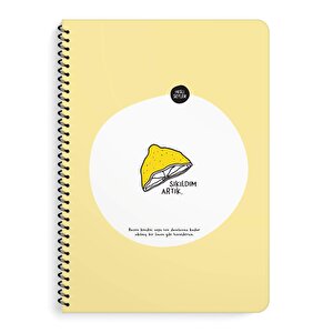 Hisli Şeyler A4 Spiralli Kareli Defter Sıkıldım Artık