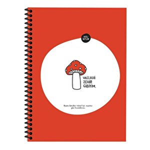 Hisli Şeyler 18,5x25 Spiralli Kareli Defter - Vallahi Zehir Gibiyim
