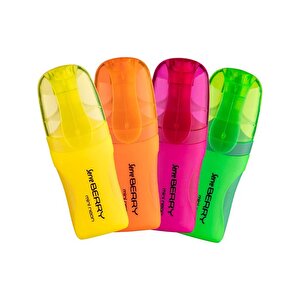 Serve Berry Mini Neon Fosforlu Kalem 4lü