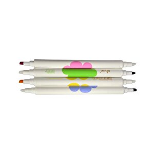 Çift Uçlu Karıştırılabilir Fosforlu Kalem 10 Renk X414