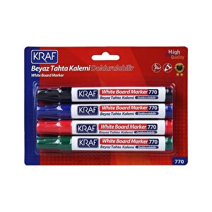 Kraf Beyaz Tahta Kalemi Doldurulabilir 4 Renk