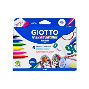 Giotto Metalik Dekor Tekstil Kalemi Boya Seti 6 Renk