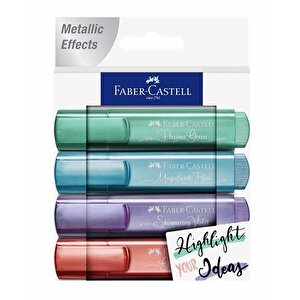 Faber Castell 4lü Metalik Fosforlu Kalem Seti 546245