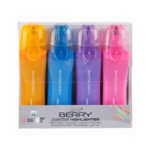 Serve Berry Pastel Fosforlu Kalem 4lü