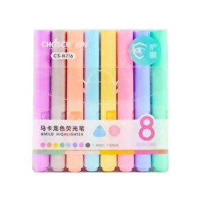 Pastel Renkler Fosforlu Kalem 8 Adet Cs-h716