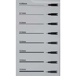 Nora Teknik Çizim Kalemi 8li Seti Dereceli Kalem Set