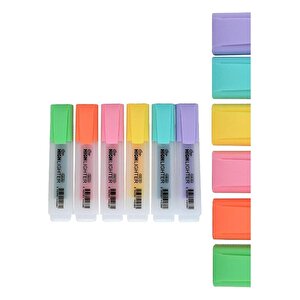 Cengo 6lı Fosforlu Kalem Neon Renkler - Pastel Renkler 2 Set