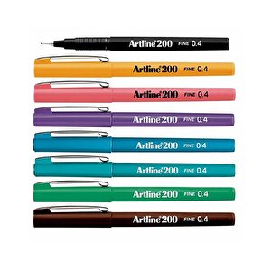 200 Fine 0.4mm İnce Uçlu Yazı Ve Çizim Kalemi 8’li Set