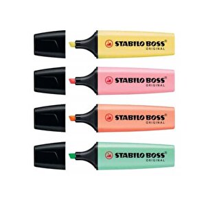 Boss Pastel Renk Fosforlu Kalem 4 Renk