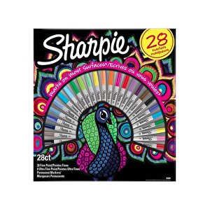 Sharpie Permanent Marker 28li Kutu Tavus Kuşu 1333