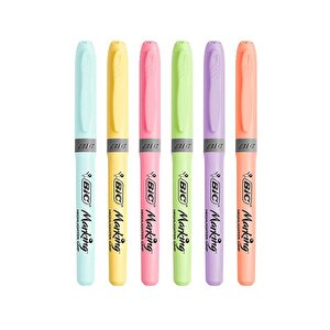 Marking Fosforlu Kalem Pastel 6'lı