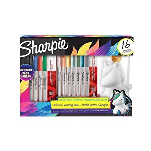 Sharpie Fine Markör Kumbara Hediyeli 16lı Set Tek Boynuz