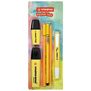 Tek Renk Pastel Set 6lı Sarı