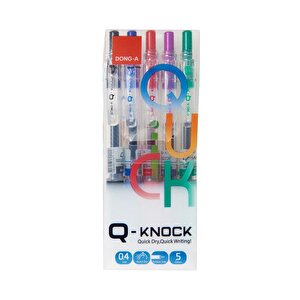 Dong-a Q-knock 0.4 Mm Jel Kalem 5 Renk