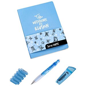 Serve Note Deep Eraser Steps Gök Mavisi Okul Seti 4lü