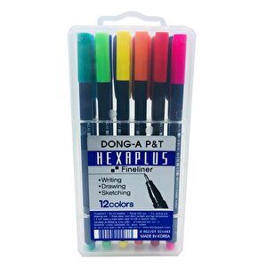 Dong A P&t Hexaplus Fineliner Kalem 12 Renk