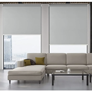 Gri  %100 Blackout Işık Geçirmez Stor Perde 250x250 cm 