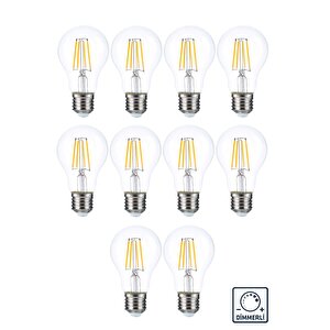 Gün Işığı Şeffaf Cam Led Filament Ampul 4w 3200k E27 10'lu Erd-28