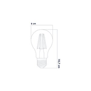 Gün Işığı Şeffaf Cam Led Filament Ampul 4w 3200k E27 10'lu Erd-28