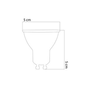 Gu10 220v 6w 6500k Cob Led Ampul Erd-286