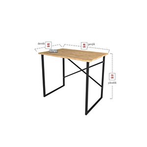 Bofigo 60x90 Cm Çalışma Masası Bilgisayar Masası Ofis Ders Yemek Masası Çam