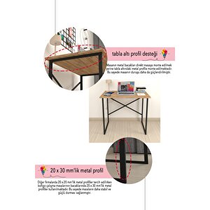 Bofigo 60x90 Cm Çalışma Masası Bilgisayar Masası Ofis Ders Yemek Masası Çam