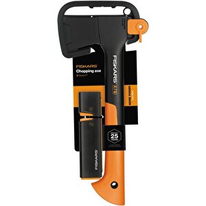 Fiskars Xs, X7 Parçalama Baltası + Bileme Aparatı Seti