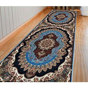 Bambu Halı Salon Halısı Post Pelüş Halı Klasik Desenli Karma Renkli Halı 100x150 cm