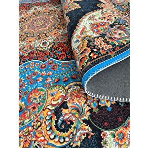 Bambu Halı Salon Halısı Post Pelüş Halı Klasik Desenli Karma Renkli Halı
