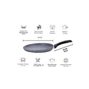 Ultra Granit Krep Tavası 28 Cm