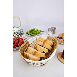 Digithome Rattan Ekmek Sepeti Oval Ekmeklik 28 Cm Kahverengi – D/10 C1-1-289