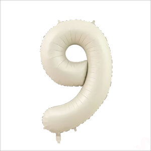9 Yaş Rakam Krem Folyo Balon - 76 Cm