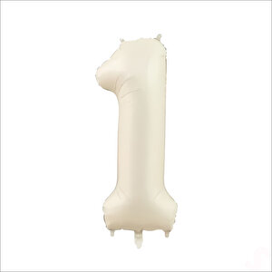 1 Yaş Rakam Krem Folyo Balon - 76 Cm