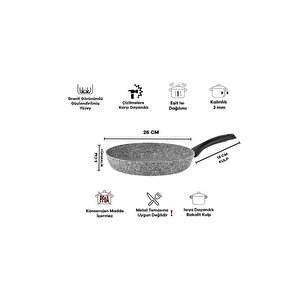 Ultra Granit Tava 26 – 28 – 30 Cm - Tac-3406 Tac-3407 Tac-3408