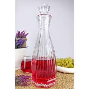 Digithome Linea Cam Kapaklı Su Ve Meşrubat Sürahisi Karaf Şişe 750 Ml - Ln.kir.011.00.000 C1-1-288