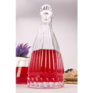 Digithome Linea Cam Kapaklı Su Ve Meşrubat Sürahisi Karaf Şişe 750 Ml - Ln.kir.011.00.000 C1-1-288