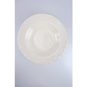 Digithome Liana 6’lı Porselen Çukur Yemek Tabağı Seti Gold Yaldızlı 23 Cm Krem – Tl4027707 C320.225