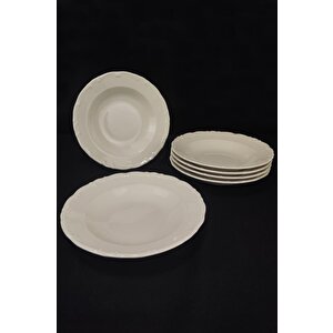 Liana 6’lı Porselen Çukur Tabak 21 Cm Krem – Tl4035641 C320.003
