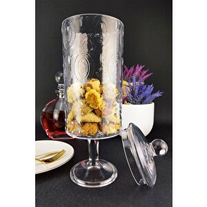 Ayaklı Cam Sunumluk Kurabiyelik Ve Şekerlik 31 Cm – Fl.ifd.602 C1-1-288