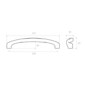 9570 Çekme Kolu Krom Renk 28 Cm